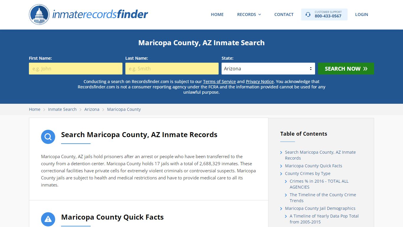 Maricopa County, AZ Inmate Lookup & Jail Records Online